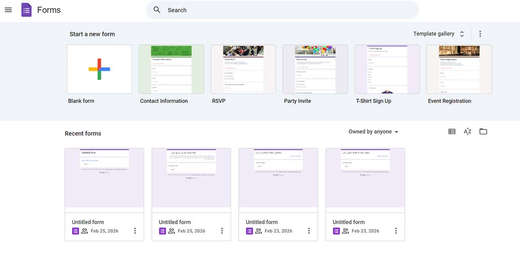 آزمون ساز Google Forms